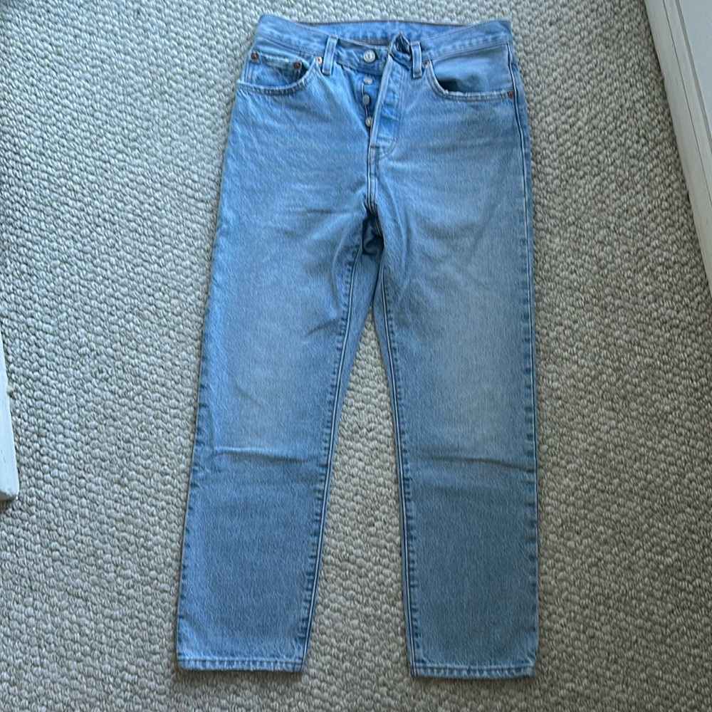 Levi's 501 ankle jeans.